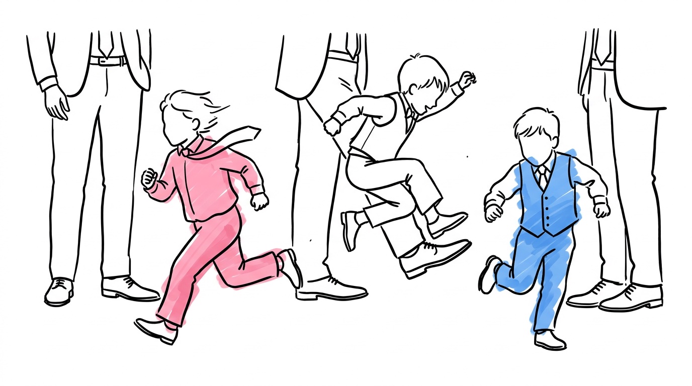 Bröllopsmiddag med barnvänlig bordsdukning och aktivitetsmaterial för barn