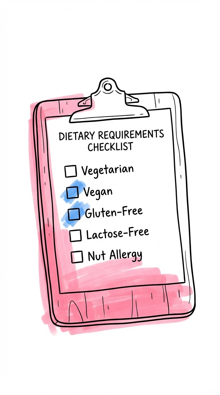 Allergi och specialkost checklista för bröllop