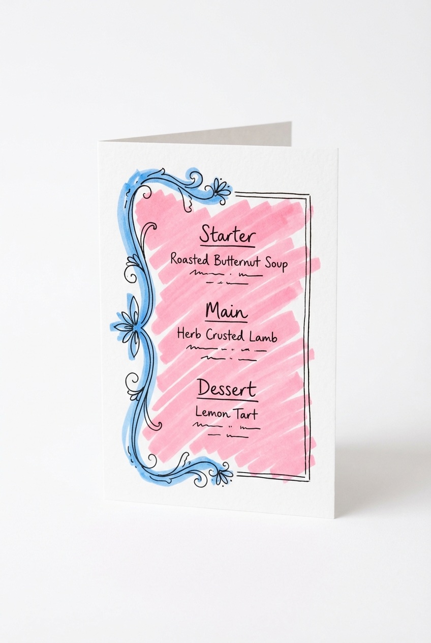 Exempelmeny för bröllopsmiddag