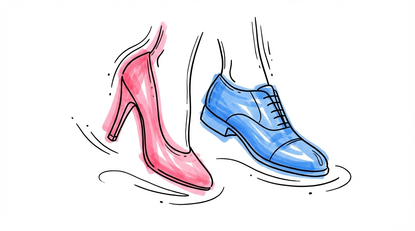 Eleganta dansskor sedda ovanifrån — bröllopsvals och första dansen