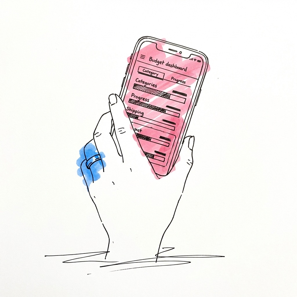 Lovios budgetverktyg på smartphone