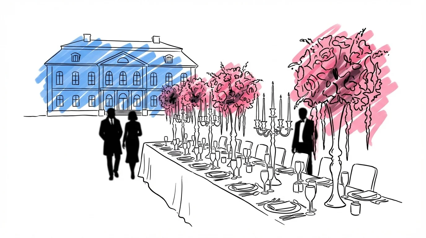 Par som planerar sitt lyxiga bröllop med bröllopsbudget på 300 000 kr