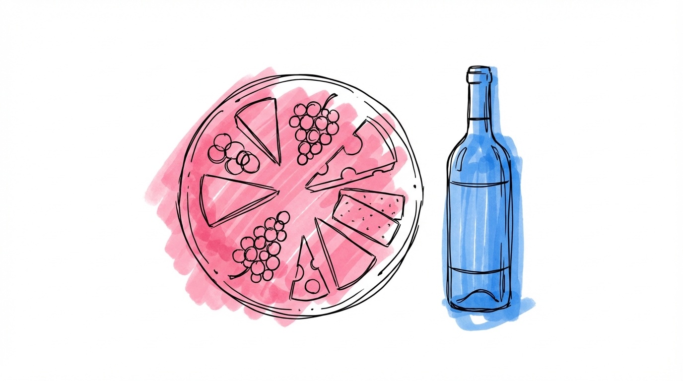 Ostbricka och vinflaska — enkel och god mat till förlovningsfesten