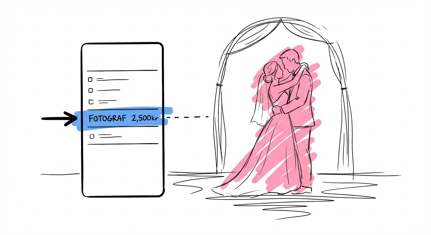 Budgetverktyg med fotografpost i Lovio