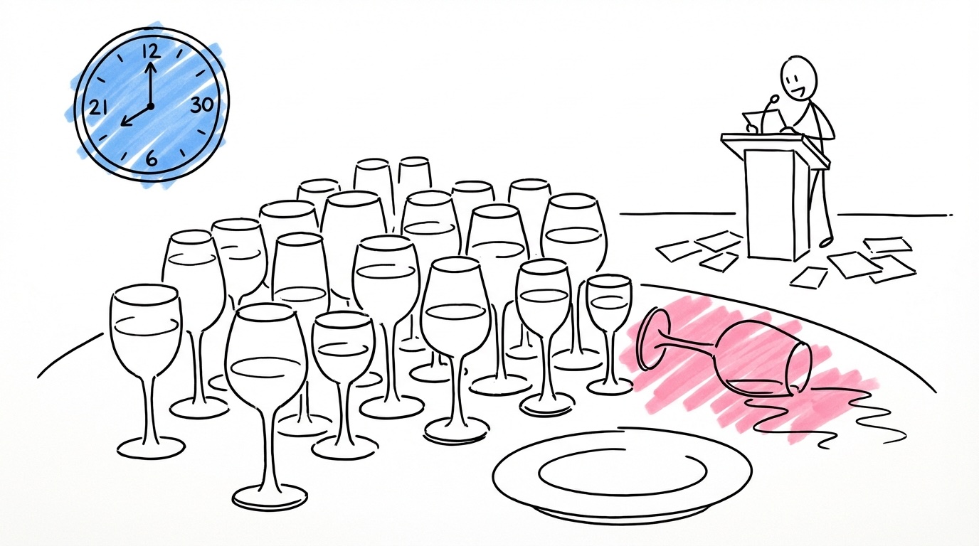 Vanliga misstag vid bröllopsmiddagen