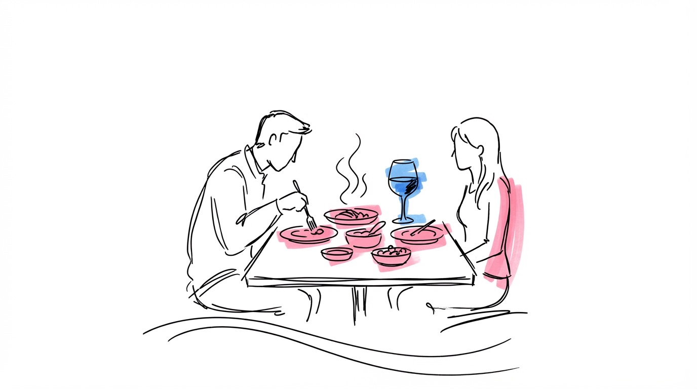 Par provsmakar bröllopsmeny