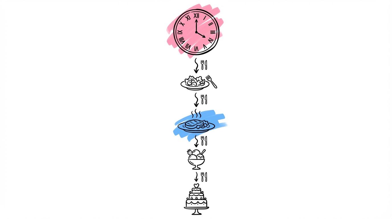 Tidsplan för bröllopsmiddag