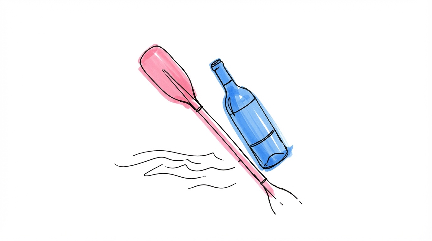 Kajakpaddel och vinflaska — äventyr och action på möhippan