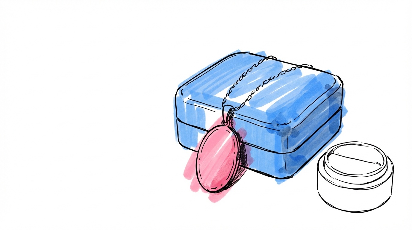 Graverat smycke och vigselringask — klassiska morgongåvor