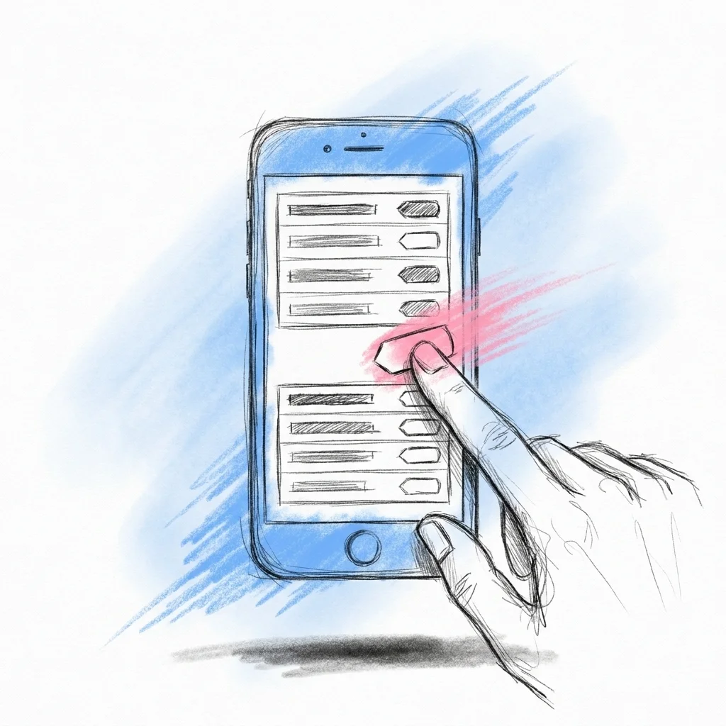 En telefon som visar en filtrerad gästlista med reservetiketter och OSA-statusar, och ett finger som flyttar en taggad reserv till en aktiv grupp