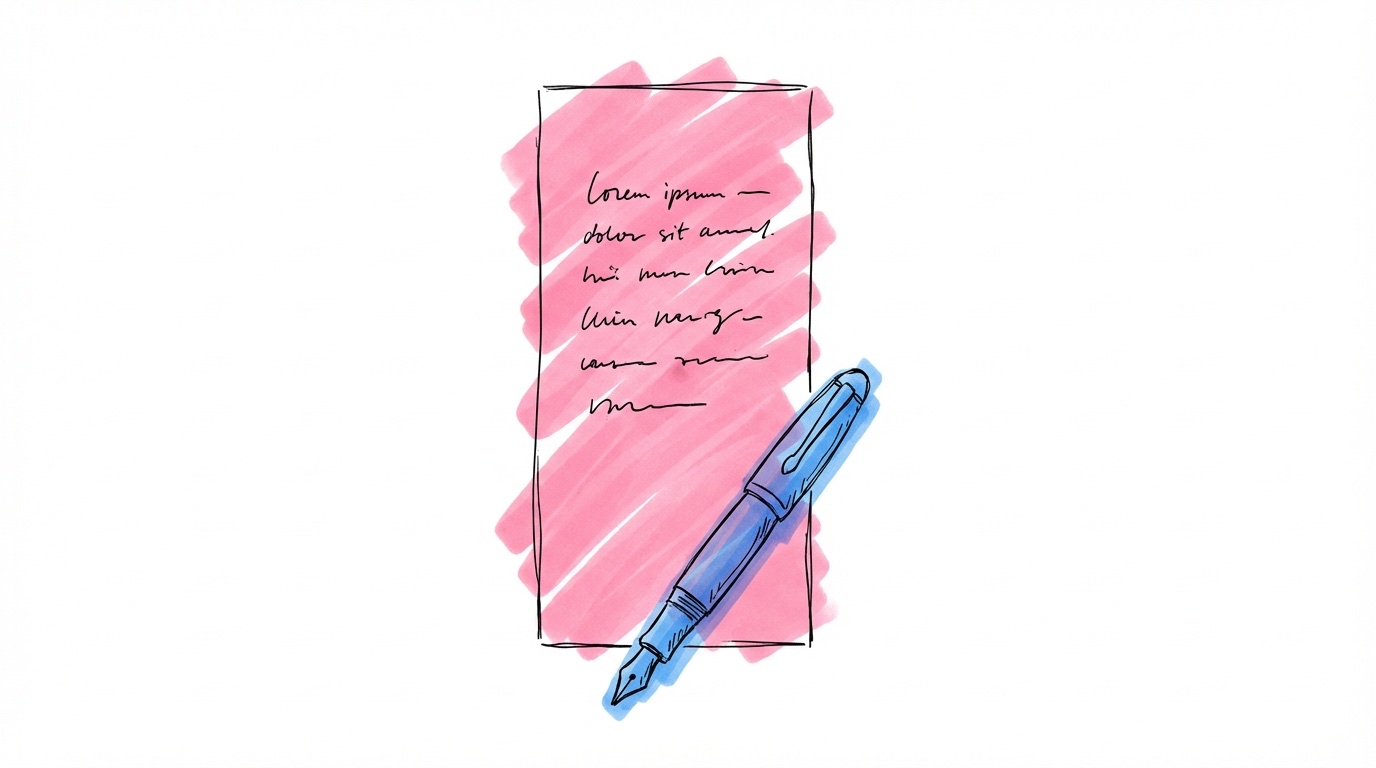 Save the date-kort med handskriven text och reservoarpenna