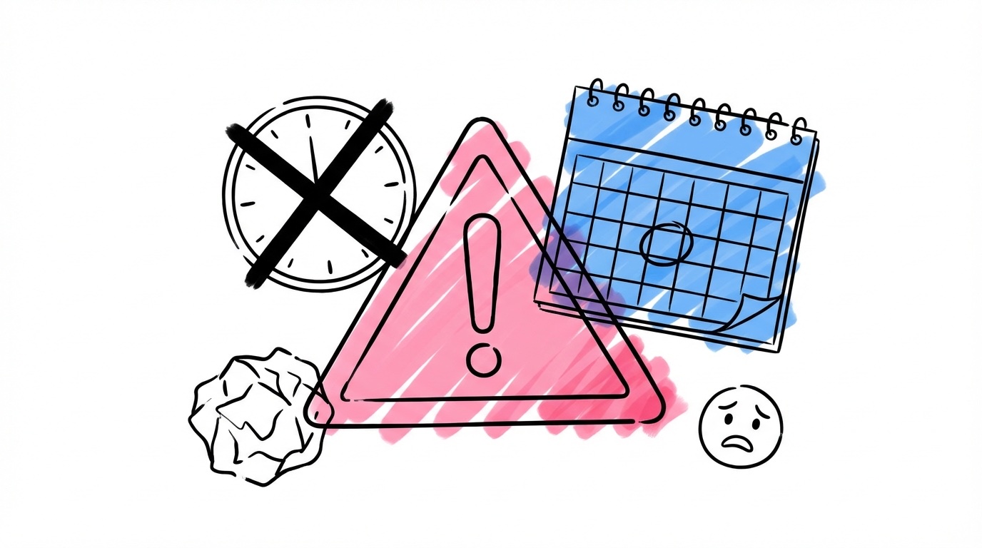 Varningstriangel och kalender — vanliga misstag med specialkost på bröllop