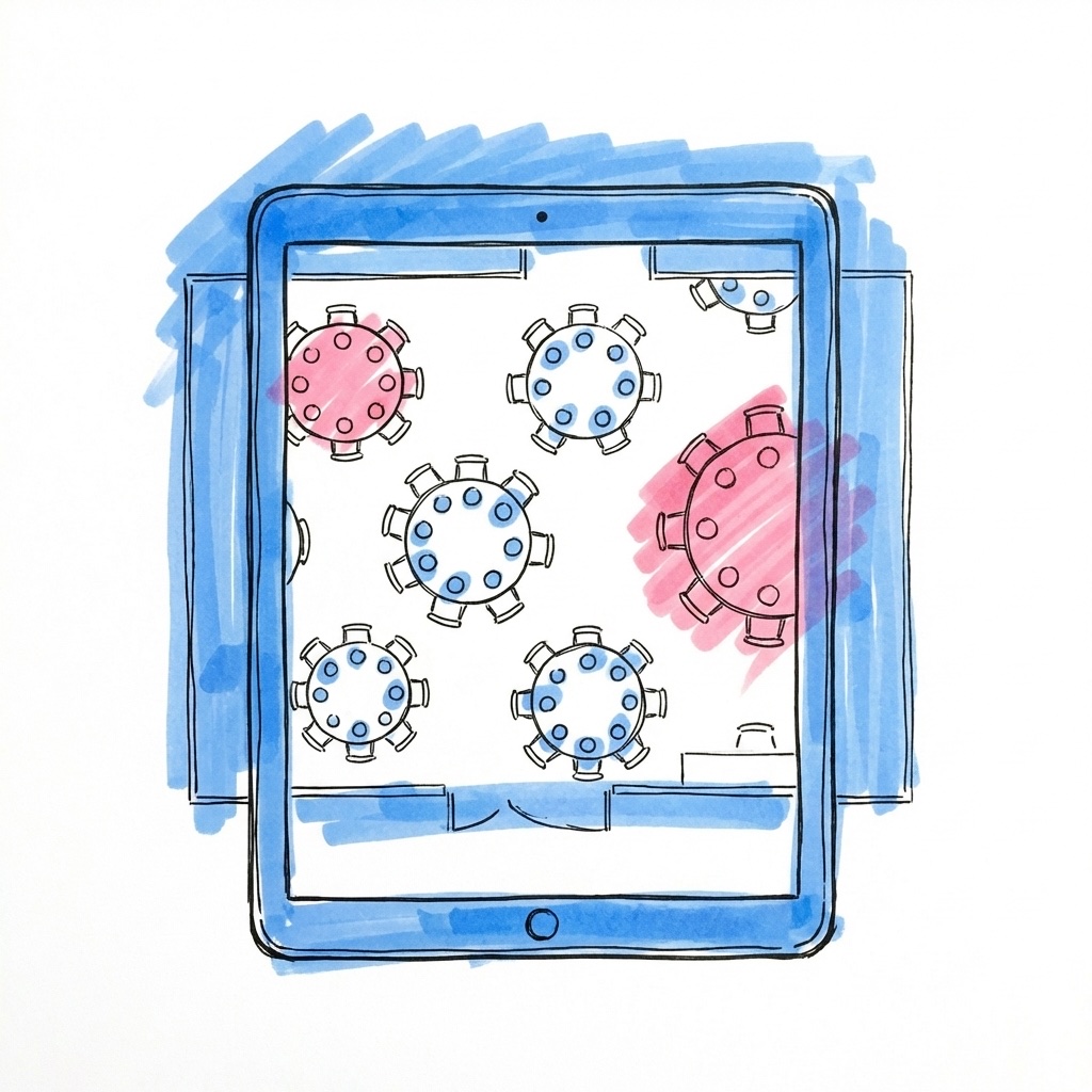 Lovios bordsplanerare med en planritning och färgkodade gäster vid olika bord, i Lovios illustrationsstil