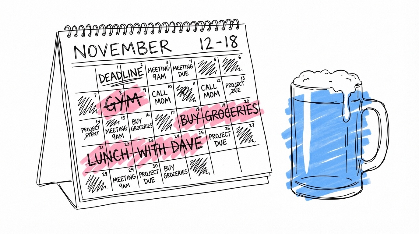 Kalender med för många aktiviteter och överflödande ölmugg — vanliga misstag vid svensexa planering