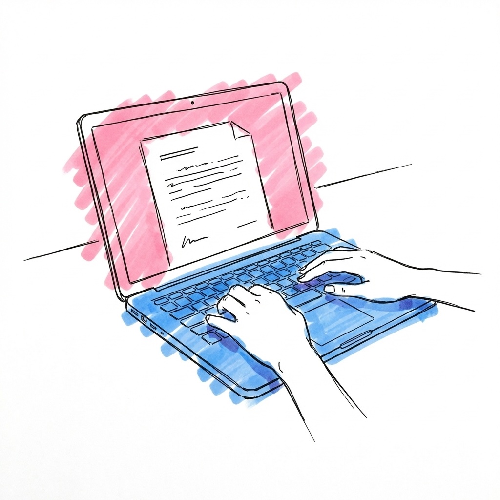 Lovios dokumentverktyg med ett tacktal öppet bredvid ett körschema i Lovios stil