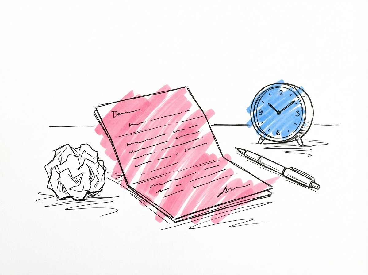 Varningssymboler bredvid vanliga misstag i tacktal — för långt tal, glömda personer, ingen ögonkontakt — i Lovios stil