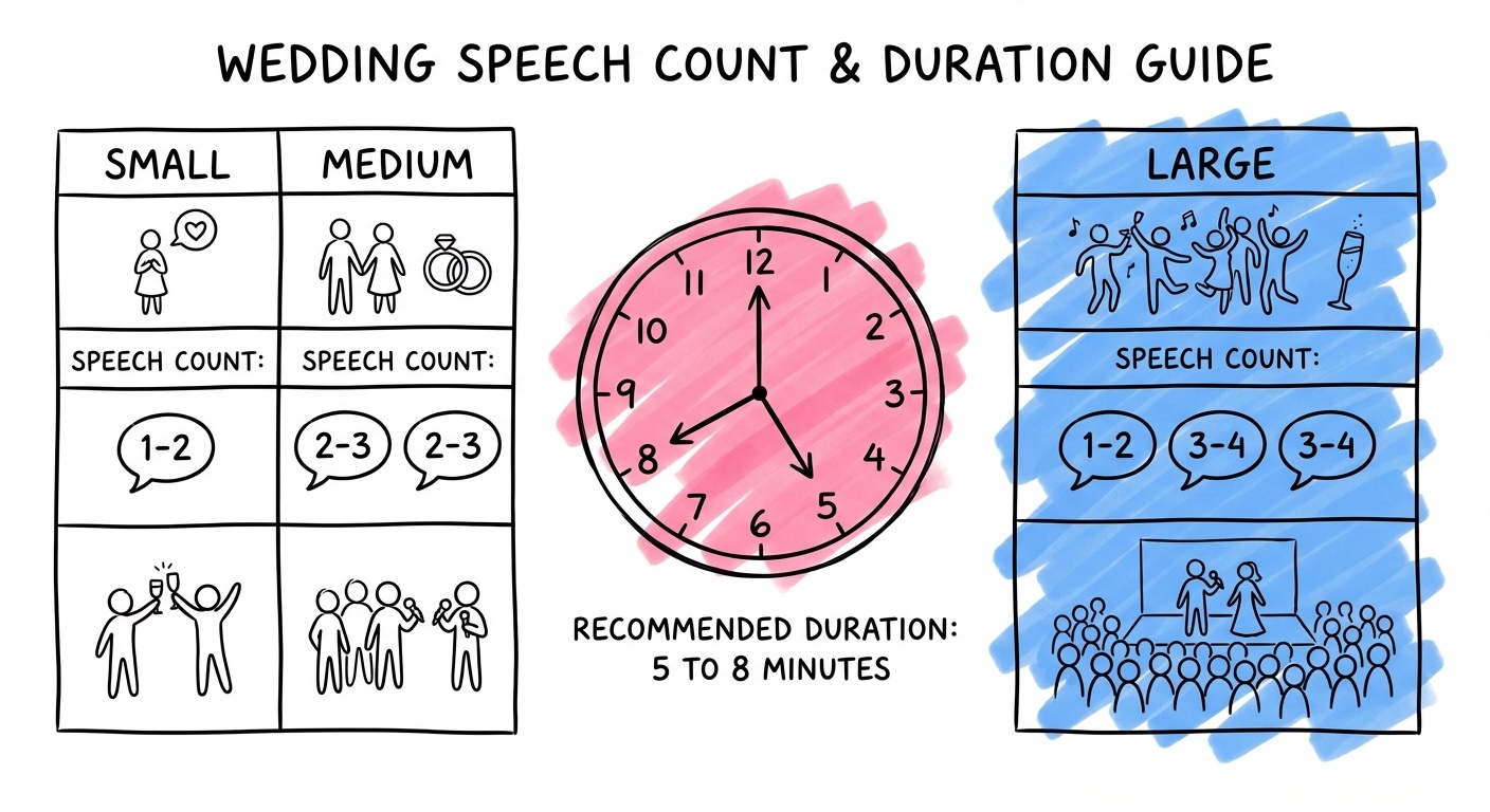 Guide till taltider och antal tal vid bröllop