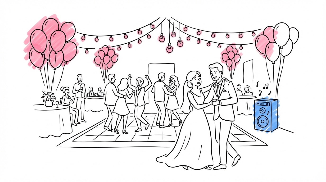 Bröllopsunderhållning – festlig bröllopsmottagning med dans och livemusik