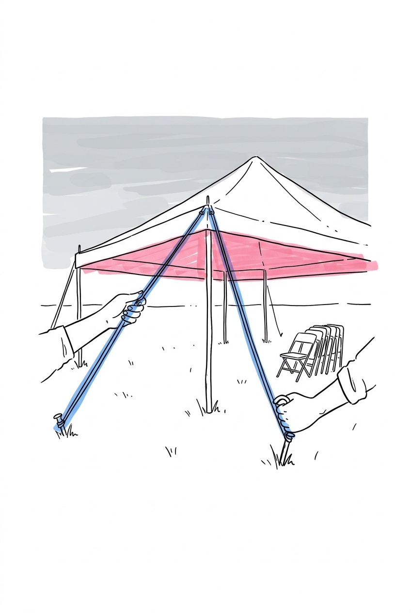 Planering för både sol och regn med skuggning och tältlösning vid utomhusvigsel