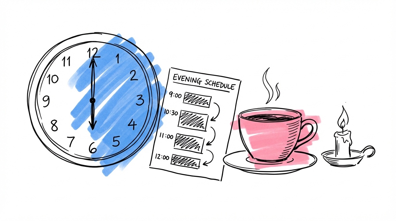 Tidsplanering för välkomstmiddag — klocka och schema