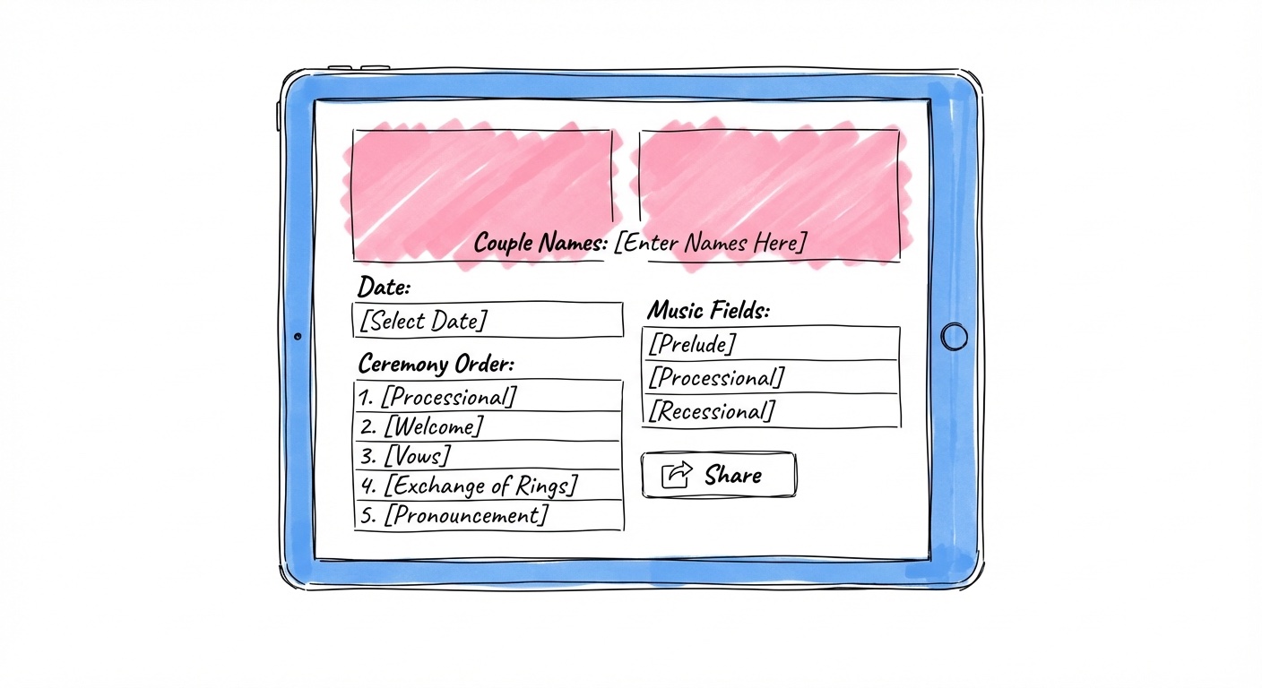 Lovios planeringsverktyg för vigselprogram