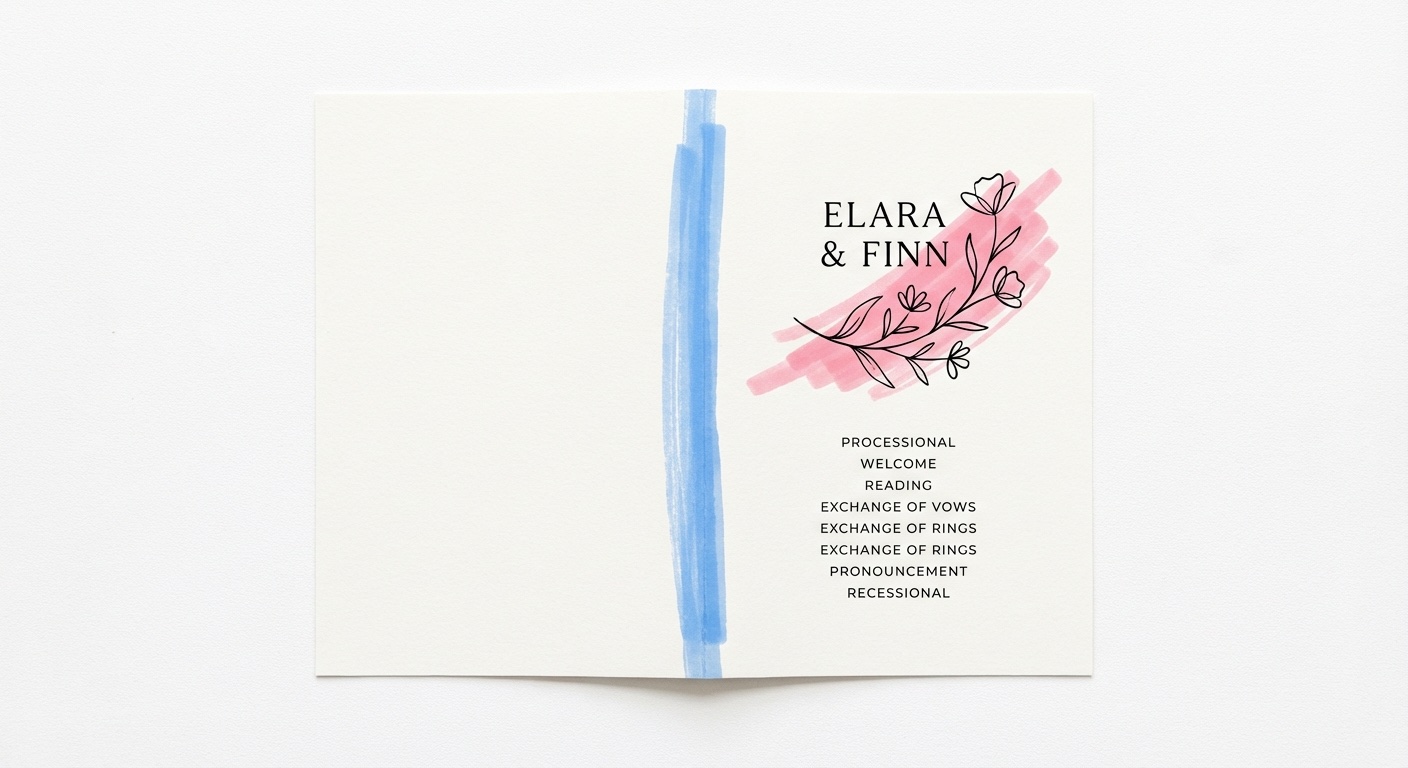 Vigselprogram elegant design